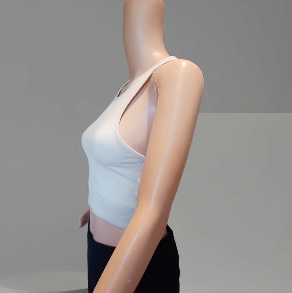 Zara Women's Beige Cropped Tank Top - Picture 9 of 16